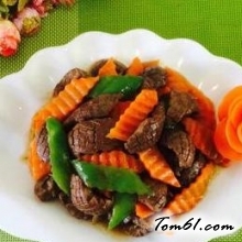 胡萝卜炒腰花的做法