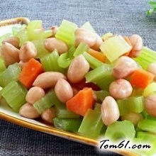 芹菜花生米的做法