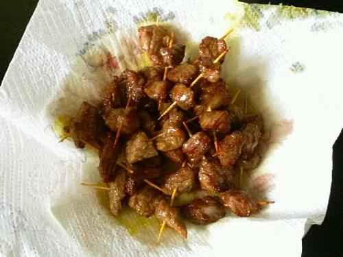 【孜然牙签牛肉】