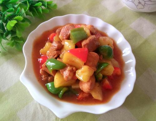 【浓香菠萝鸡块】