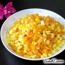 玉米炒胡萝卜丁的做法