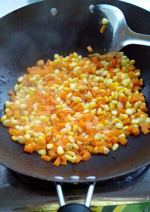 【玉米炒胡萝卜丁】