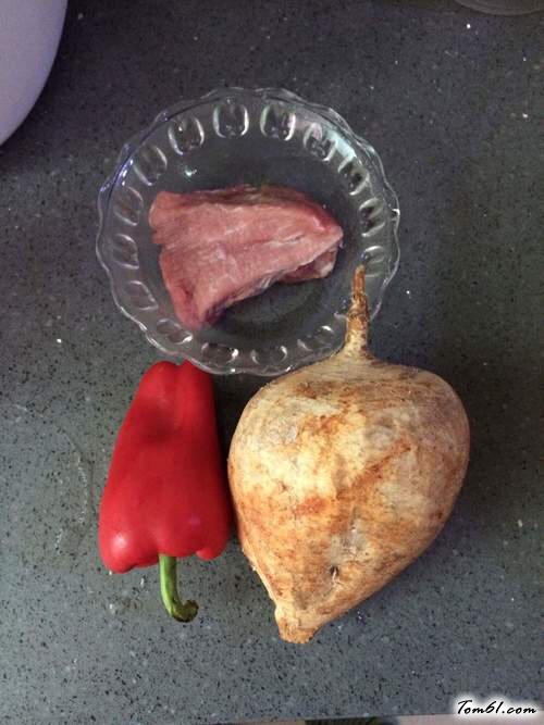 【凉薯炒肉片】