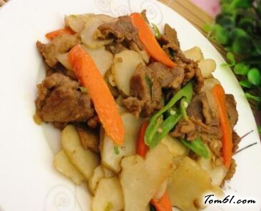 洋姜炒肉片，减肥降脂的美味小炒