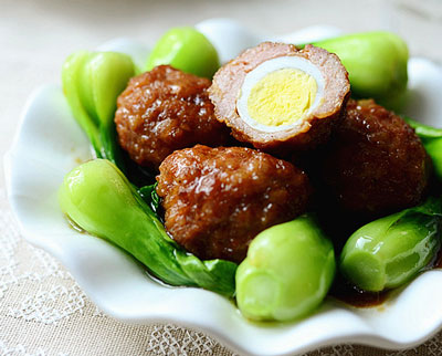 鹌鹑蛋四喜丸子，营养和色香味都有了