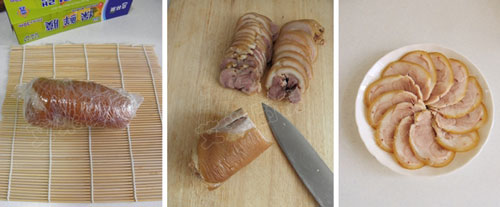 蘸汁肘花，猪肘去骚味的关键是香菜根图片4