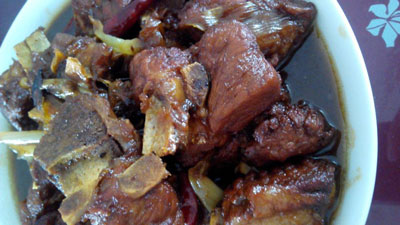 私房烧排骨，烧排骨加点白兰地更好吃