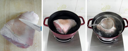 蘸汁肘花，猪肘去骚味的关键是香菜根图片2