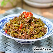 肉末酸豆角的做法