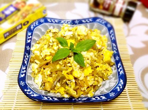 【黄金蛋炒榨菜丝】