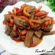 红椒炒猪舌的做法