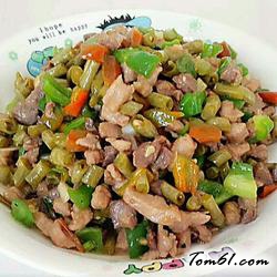 酸豆角炒肉的做法