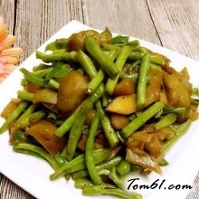 蒜蓉豆角炒茄子的做法