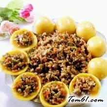 窝窝灌肉的做法