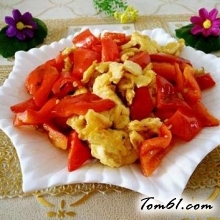 红椒炒蛋的做法