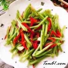 素炒红薯梗子的做法