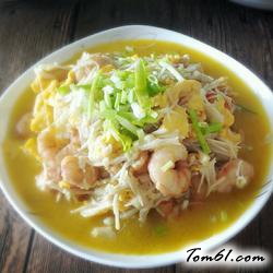 鲜之味（虾仁金针笨鸡蛋）的做法