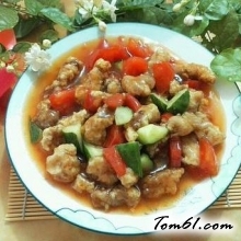 糖醋肉段的做法