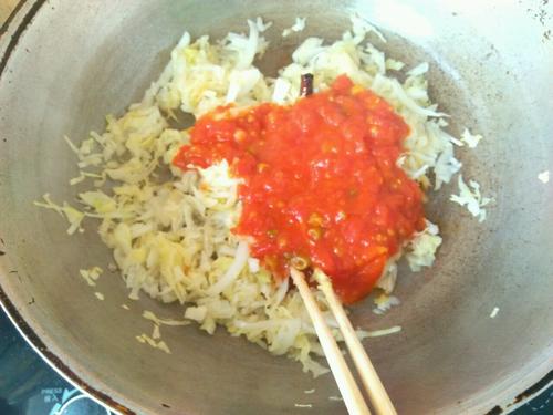 【西红柿酱炒大头菜】