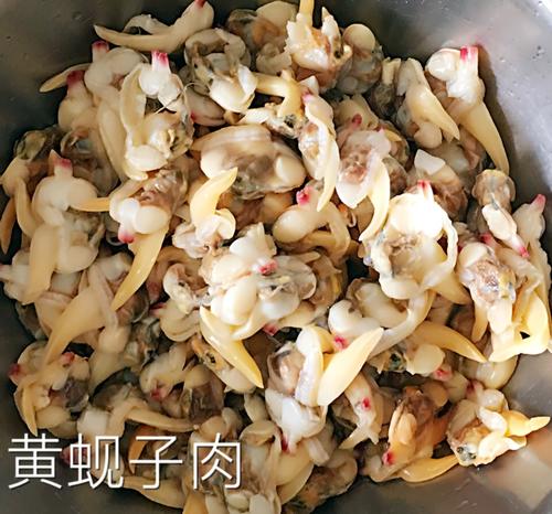 【【葱油拌蚬子肉】】