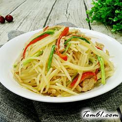 土豆丝炒肉的做法