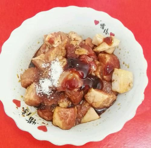 【红烧腐竹、肉】