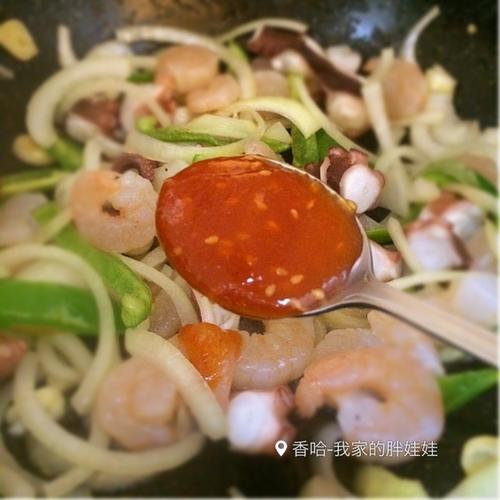 【泰国风味炒章鱼虾仁】