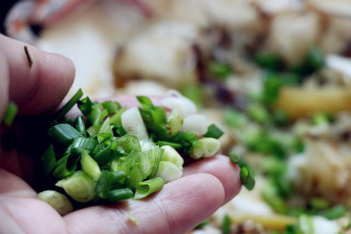 【葱油梭子蟹】