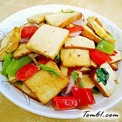 双椒豆腐干的做法