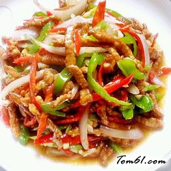 尖椒肉丝的做法