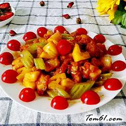番茄菠萝鸡块的做法