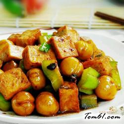 栗子烧豆腐的做法