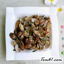 葱爆花蛤的做法