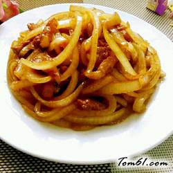 洋葱炒肉丝的做法