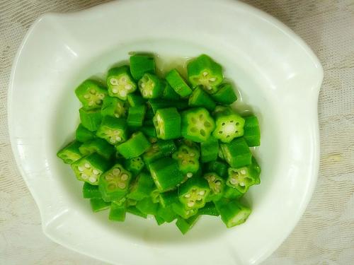 【秋葵炒火腿】