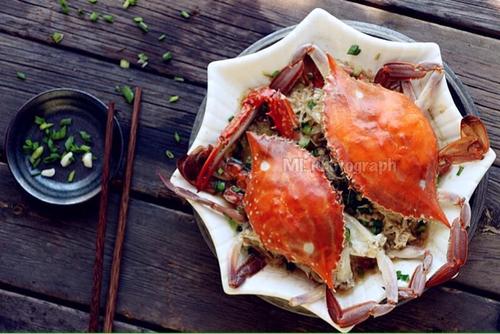 【葱油梭子蟹】