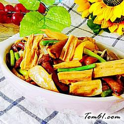 蚝油腐竹素食菌的做法