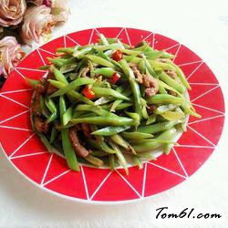 芸豆角炒肉丝的做法
