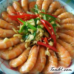 蒜香葱油基围虾的做法