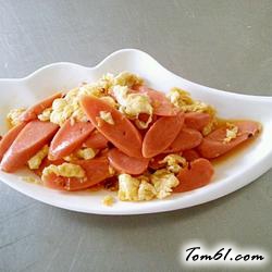 火腿肠炒鸡蛋在做法