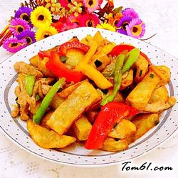 彩椒过油土豆条的做法