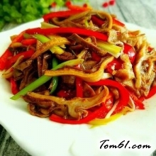 红椒炒肚丝的做法
