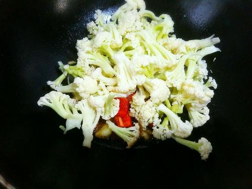 【五花肉炒有机菜花】