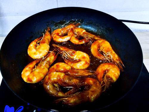 【茄汁黄金虾】