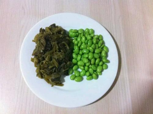 【毛豆炒咸菜】