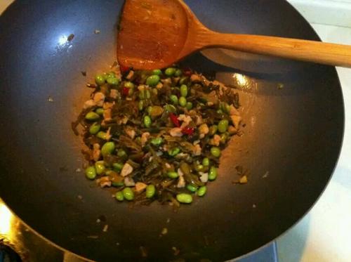 【毛豆炒咸菜】