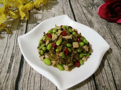 【毛豆炒咸菜】