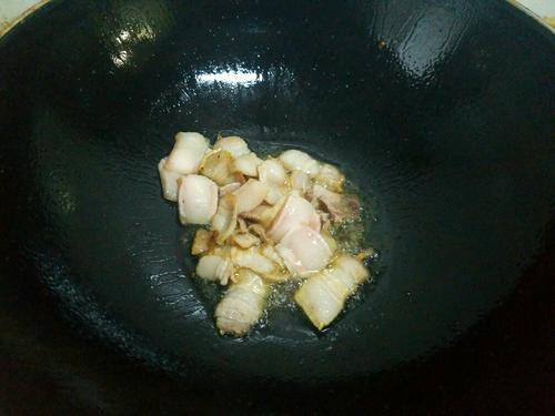 【五花肉炒有机菜花】