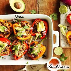 花菜赤豆烤彩椒的做法