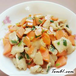 胡萝卜炒肉的做法